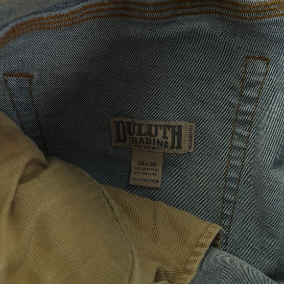 Duluth Trading Flex Ballroom Jeans Mens 36x28 Blue Denim Relaxed Fit ` - Picture 6 of 12